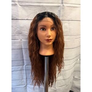 Brown ombré wavy synthetic wig